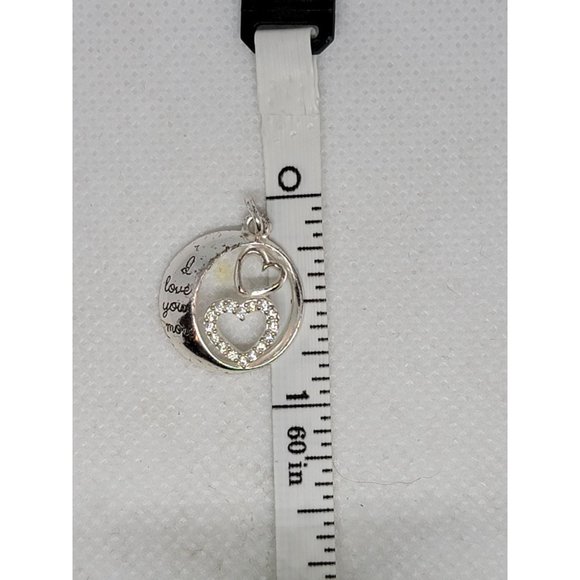 Sterling Silver I Love You More Heart Pendant - Picture 9 of 11